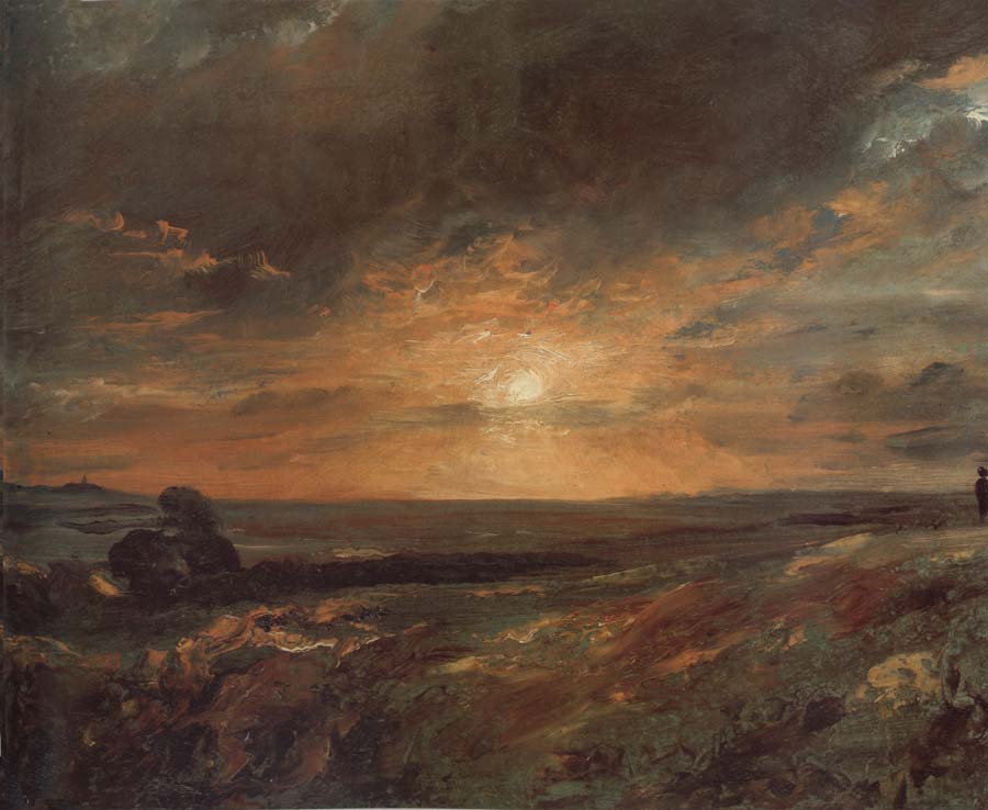 Hampsted Heath,looking towards Harrow at sunset 9August 1823